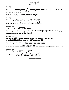 Bài tập số 3 - Toán 10